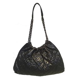 Chanel Black Quilted Caviar Shoulder Bag