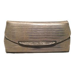 Judith Leiber Silver Lizard Crystal Front Evening Bag Clutch