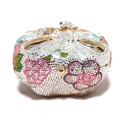 Judith Leiber Swarovski Crystal Coin Purse Minaudiere Pill Box
