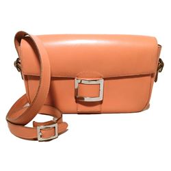 Hermes Vintage Tan Leather Buckle Shoulder Bag