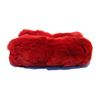 Image 8 : Chanel Red Rabbit Fur Classic Flap Bag- Limited Edition