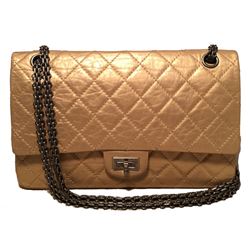 Chanel Gold Leather 2.55 Reissue 226 Double Flap Classic