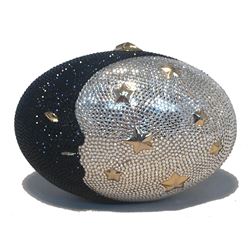 Judith Leiber Swarovski Crystal Moon and Stars Minaudiere Evening Bag