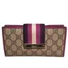 Image 1 : Gucci Monogram Purple Striped Canvas Wallet