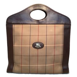 Burberry Vintage Brown Plaid Tote