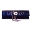 Image 1 : Chanel Black Alligator Clutch With Chain Wrap and Pearl Detail