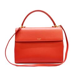 Saint Laurent Moujik Shoulder Red Leather Satchel