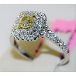 Fancy Diamond 0.51ct 18K White Gold 4.30gm Ring