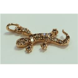 Champagne Diamond 0.15ct/14K ROSE GOLD PENDANT 0.52g
