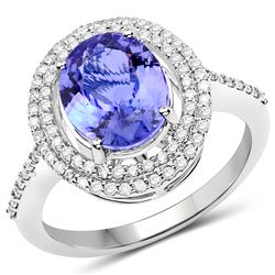 2.68ct Tanzanite 14K White Gold Ring