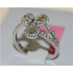 0.45ct Fancy Diamond 18K White Gold 3.70gm Ring
