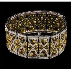 GIA 21.03CT NATURAL FANCY COLOR DIAMOND 18K W/G  BRACELET