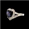 Image 1 : 4.41CT NATURAL BURMA BLUE SPINEL 14K WHITE GOLD RING