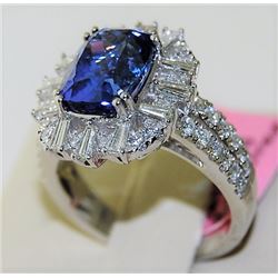 Tanzanite 4.02ct 18K White Gold 7.45gm Ring