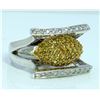 Image 2 : YELLOW DIAMOND 1.22CT  14K WHITE AND YELLOW GOLD RING
