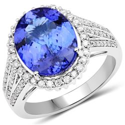 5.12ct Tanzanite 14K White Gold Ring