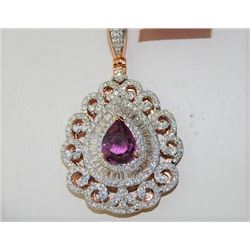 5.03ct Pink Sapphire 14K Rose Gold 20.00gm Pendant