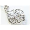 Image 4 : 18K WHITE GOLD DIAMOND PENDANT:7.55 GRAMS/DIAMOND:0.88CT