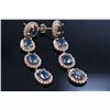 Image 1 : 12.90ct GREEN SAPPHIRE/DUBLET 18K Rose Gold Earring
