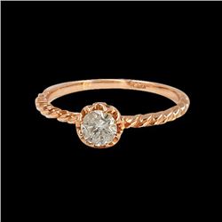 0.38CT NATURAL DIAMOND 14K ROSE GOLD RING