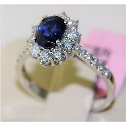 Sapphire 1.26ct 18K White Gold 3.27gm Ring