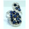 Image 1 : BLUE SAPPHIRE 4.17CT 14K WHITE GOLD RING
