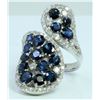 Image 2 : BLUE SAPPHIRE 4.17CT 14K WHITE GOLD RING