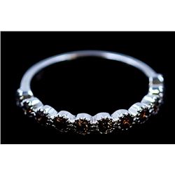 0.48ct Natural Red Diamond 18K White Gold Ring