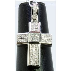 14K WHITE GOLD PENDANT 7.00GRAM  DIAMOND 0.65CT