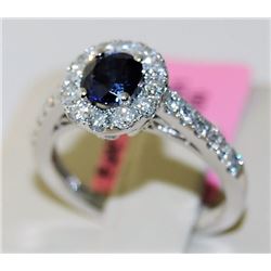 Sapphire 1.01ct 18K White Gold 4.00gm Ring