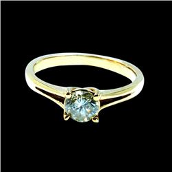 0.48CT NATURAL DIAMOND 14K YELLOW GOLD RING