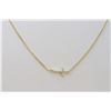 Image 2 : 14K YELLOW GOLD CROSS PENDANT WITH CHAIN :2.04g/Diamond:0.07ct