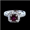 Image 1 : 1.00CT NATURAL RUBY 14K WHITE GOLD RING