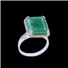 Image 1 : 7.82CT NATURAL COLOMBIAN EMERALD14K W/G RING