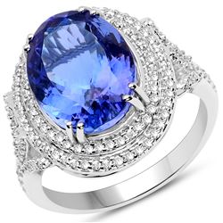 6.42ct Tanzanite 14K White Gold Ring