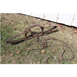 4 1/2 Wolf Antique Trap W/Drag Chain