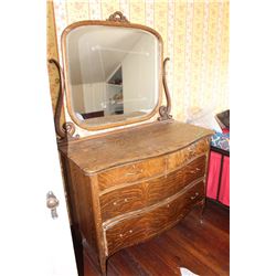 Vintage Dresser And Mirror