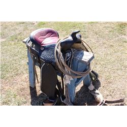 Black Leather Saddle 15”