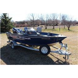 2013 Polar Kraft 16’ Boat W/ Evinrude 60 E-Tak Motor, Polarkraft Trailer And Cover