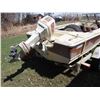 Image 4 : 15’ Saint Maurice Boat And Trailer, Johnson 60HP Motor, Fuel Tanks, Canapy, Fish Finder (1MUO3528M8)