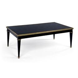 GERARD MILLE LOW TABLE, 1940s ebonized woo...