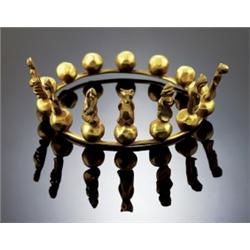 LINE VAUTRIN RARE TIARA, 1950s gilt bronze...