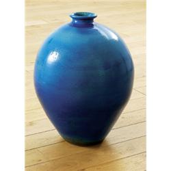 JEAN BESNARD VASE, 1926 turquoise glaze ce...