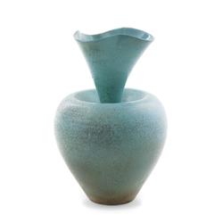 JEAN BESNARD VASE, CA. 1935 turquoise glaz...