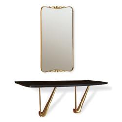 FONTANA ARTE MIRROR AND CONSOLE TABLE, CA....