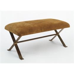 OSVALDO BORSANI STOOL, CA. 1955 gilt metal...