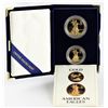 Image 2 : 1987-W & P 1 oz & 1/2 oz American Gold Eagle Proofs with Original Box and COA