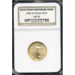 2006-W 1/4 oz Burnished American Gold Eagle NGC MS-69