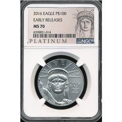 2016 1  oz American Platinum Eagle NGC MS70