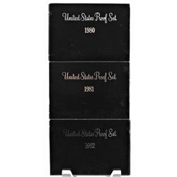 U.S. 1980, 1981 & 1982 Proof Sets